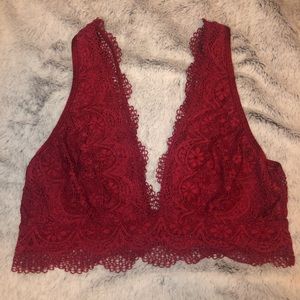 Dark red bralette